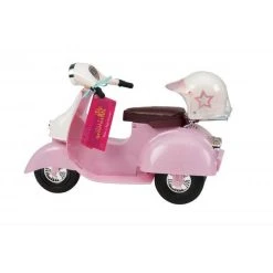Sortie ⌛ BUKI Scooter Rose Et Blanc Pour Poupée Our Generation 🛒