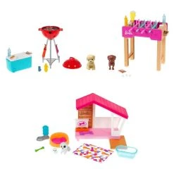Acheter 🔥 BARBIE Mini Playset Barbie Baby Foot Avec Chien Marron 🎁