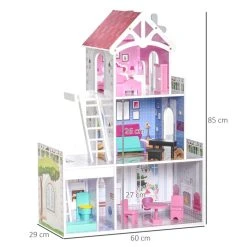 Sortie 🔔 HOMCOM Maison De Poupée 3 étages Jeu D'imitation Grand Réalisme Multi-équipements MDF Rose ❤️ -PETIT COLLIN SHOP unnamed file 784