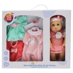 Le moins cher 😉 One Two Fun Mon Bébé Avec Tenues - 30 Cm 💯 -PETIT COLLIN SHOP unnamed file 837
