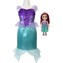 Nouveau 🧨 JAKKS PACIFIC Ensemble Poupée + Robe De Déguisement 4 à 6 Ans Ariel 🥰